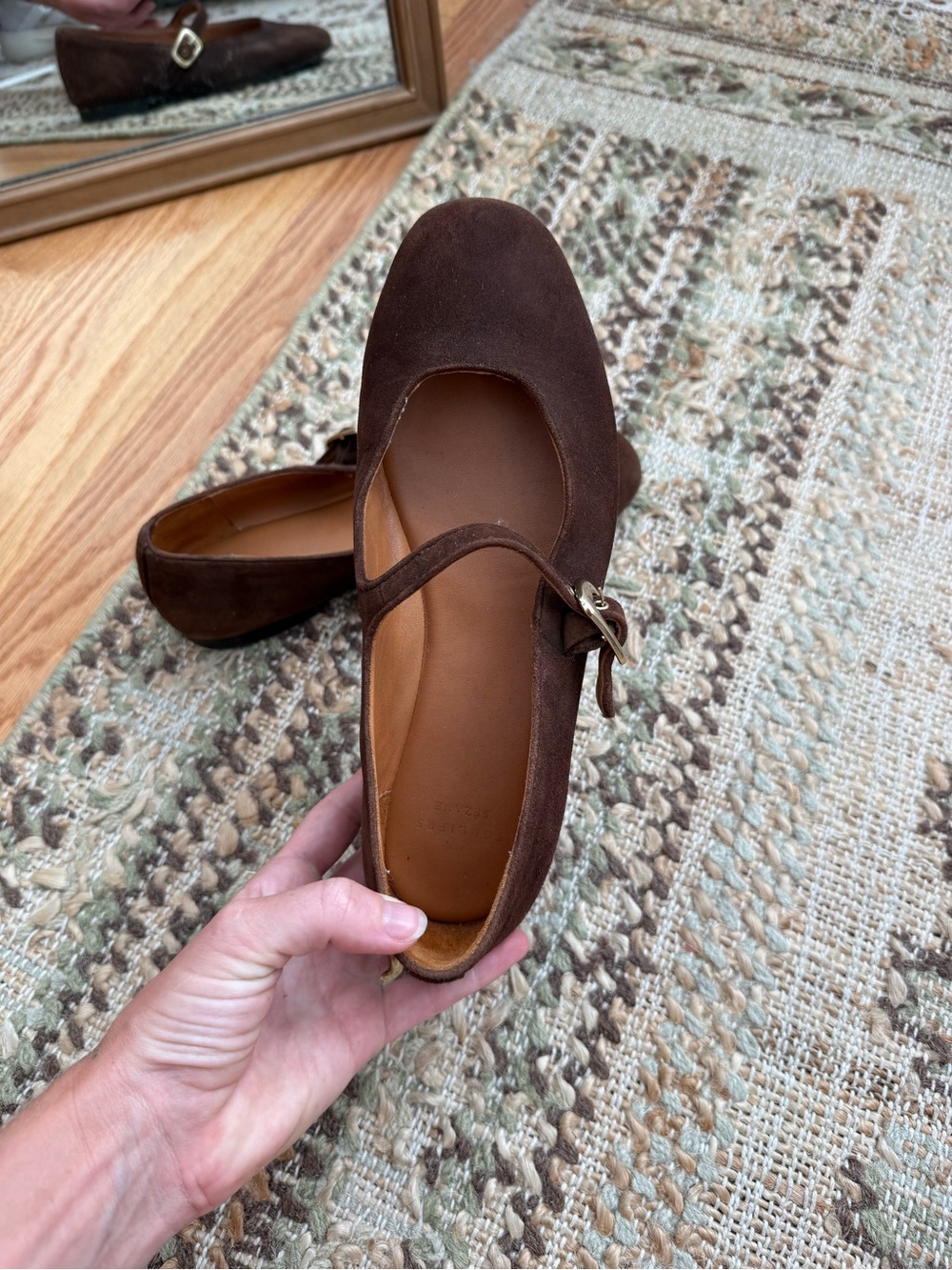 Sezane Valentin Low Ballerinas Mocha - Size 8 - Picture 6 of 9